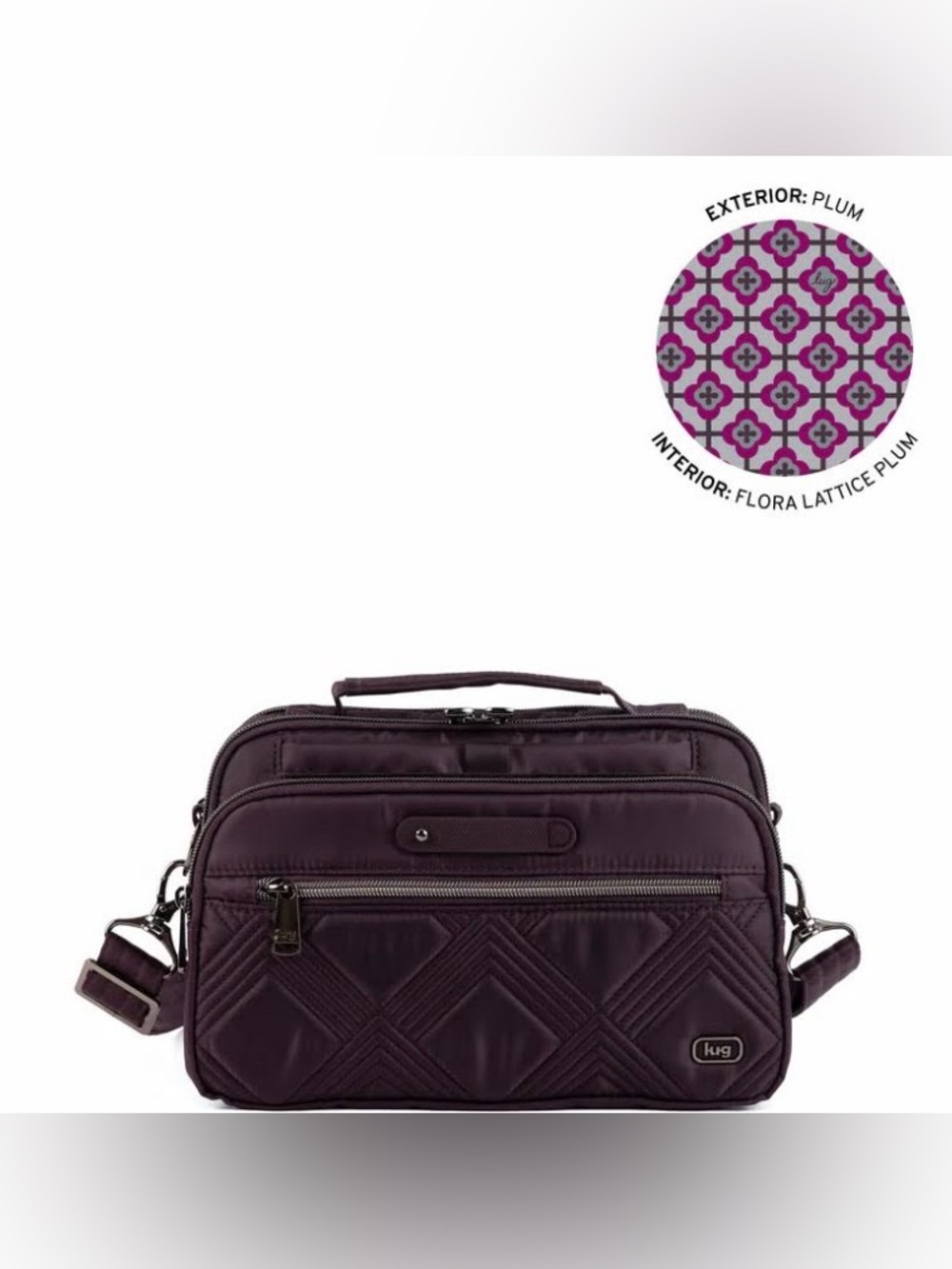 Lug Legacy Collection Scoop SE Crossbody Bag Plum NWOT